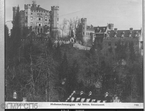 Германия. Мюнхен. Королевский замок Хохеншвангау. Общий вид. 1906