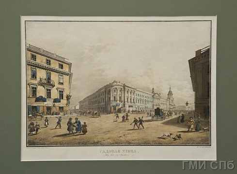 Беггров К. П.    Угол Садовой и Гороховой улиц. 1824-1826