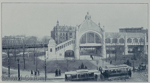 Германия. Берлин.  Вокзал электрической подвесной железной дороги. 1906