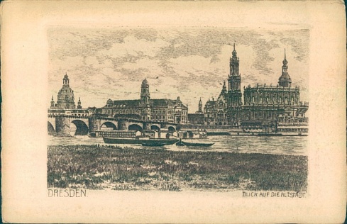 Дрезден. Вид на старый город. После 1905