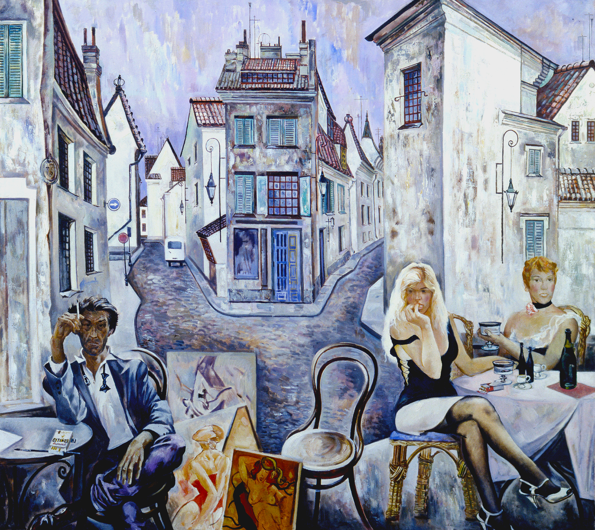 А. Н. Блиок. В гостях у Жан-Пьер Сатера. Холст, масло.1996.