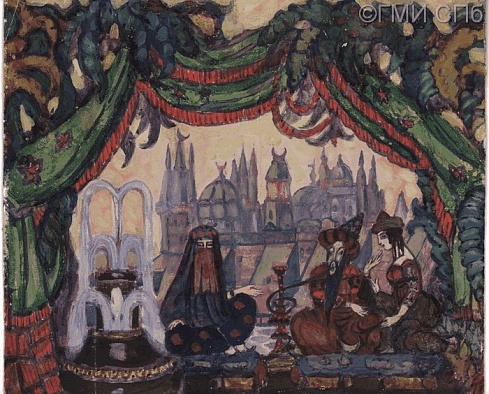 СУДЕЙКИН С. Ю.    Туретчина. Эскиз декорации. 1915