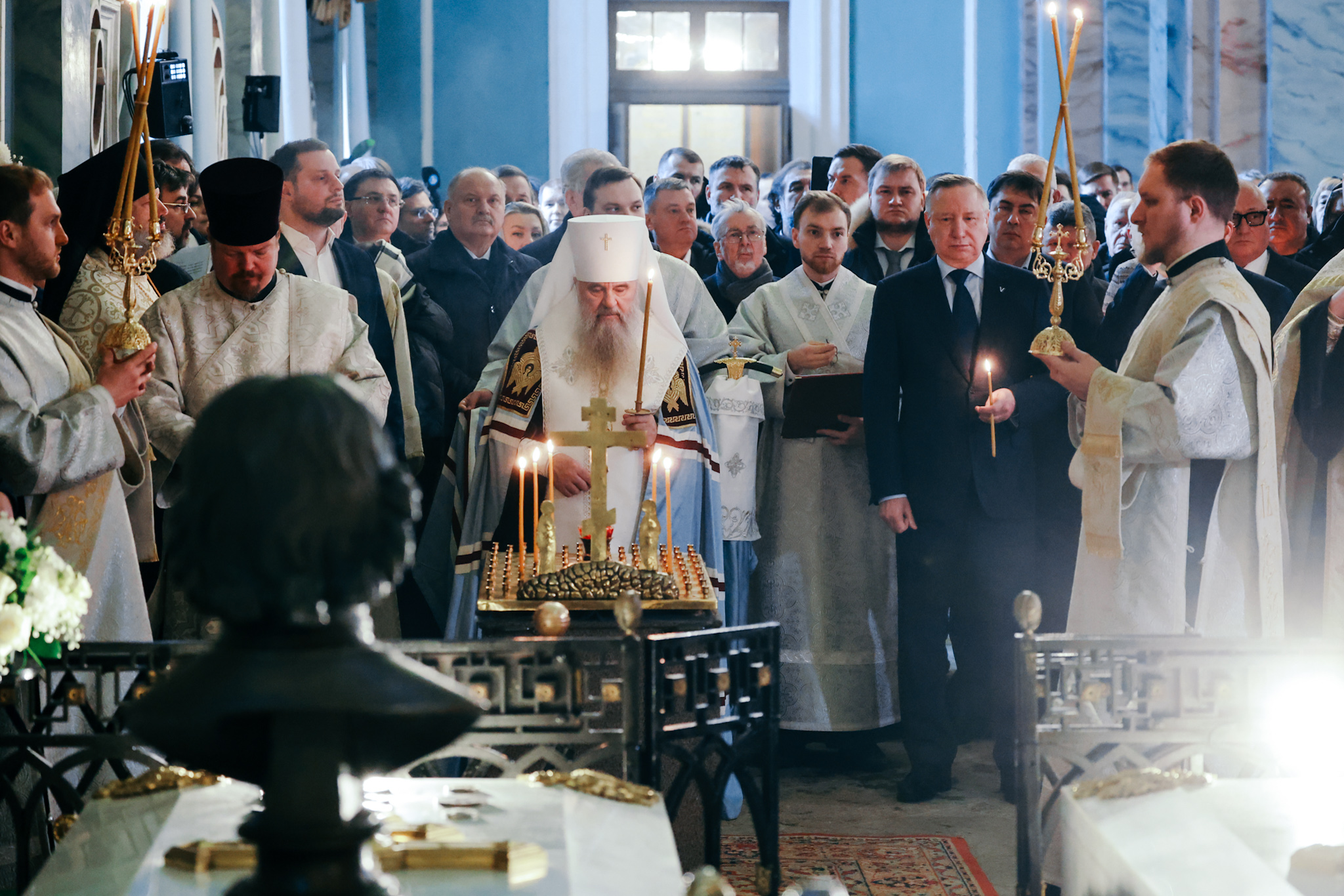 В Петропавловском соборе прошла памятная церемония, посвященная 300-летию со дня кончины Петра Великого