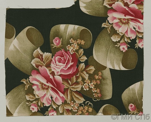 A sample of upholstery cotton fabric. The beginning of the XX century